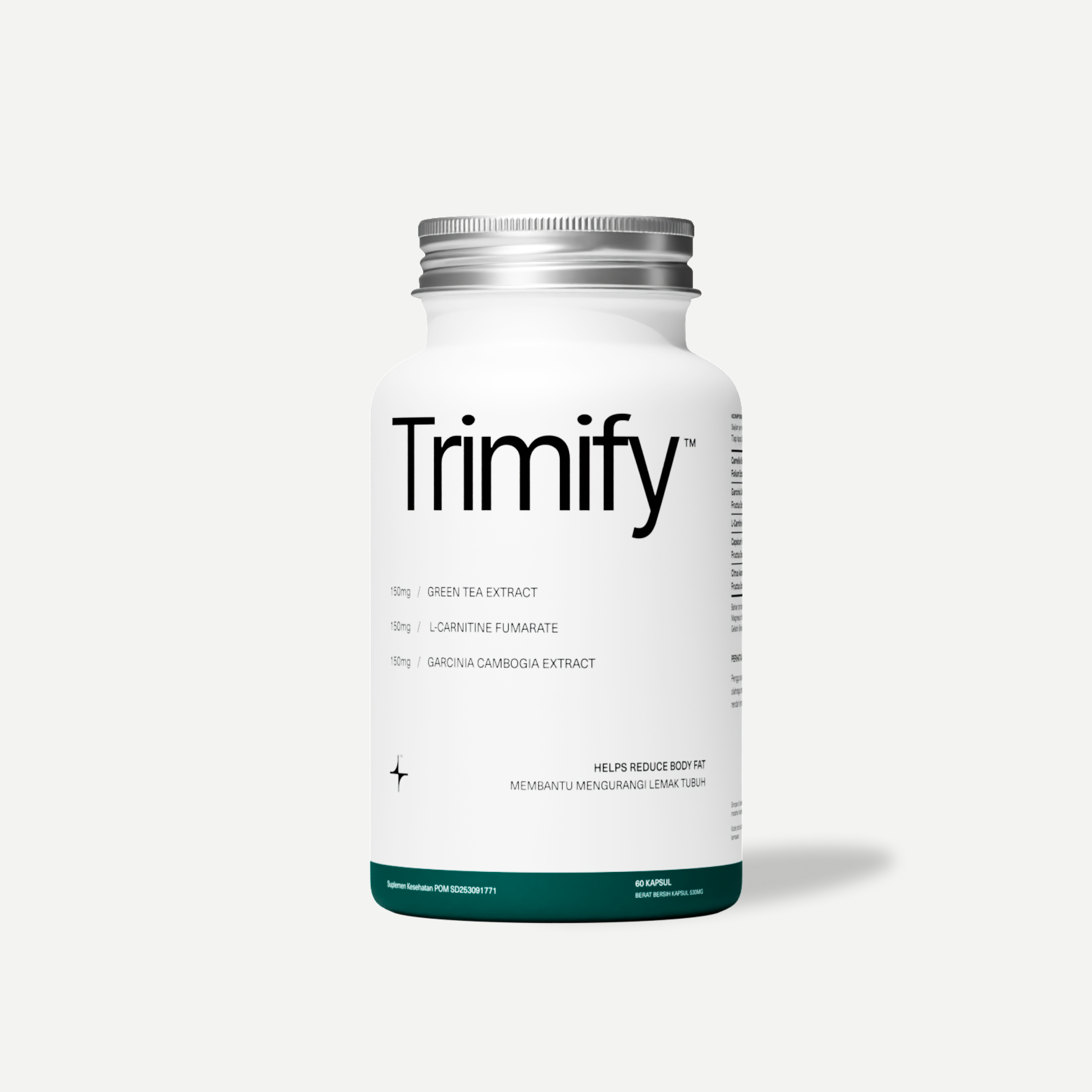 Trimify fat burner weight loss supplement bottle front