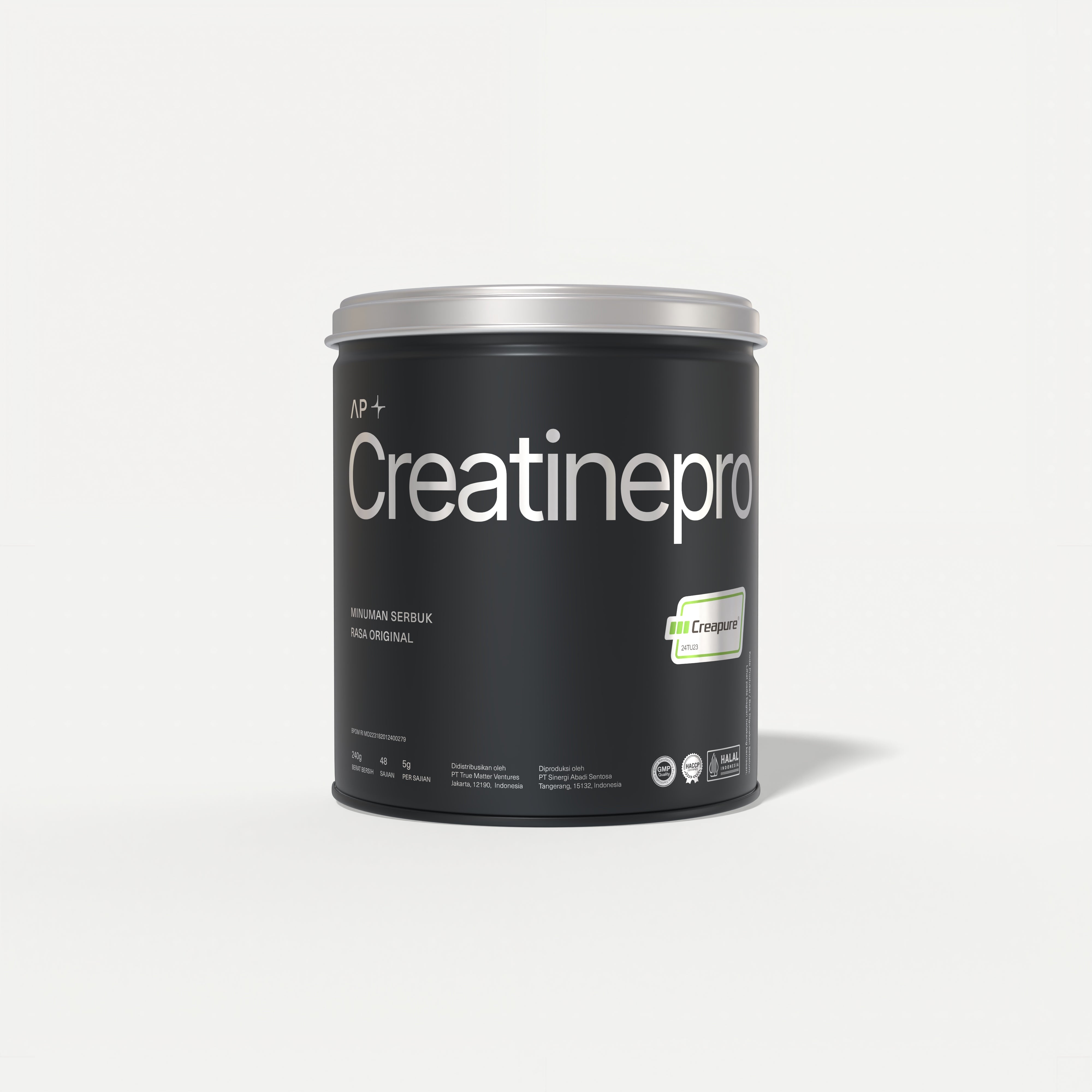 Creatinepro (Creapure®) supplement container on a white background